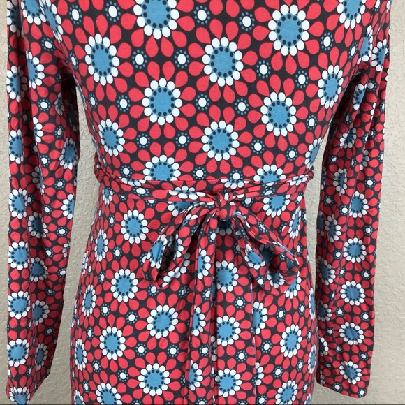 Boden Womens Wrap Dress Floral Red Size 8P - Picture 5 of 6